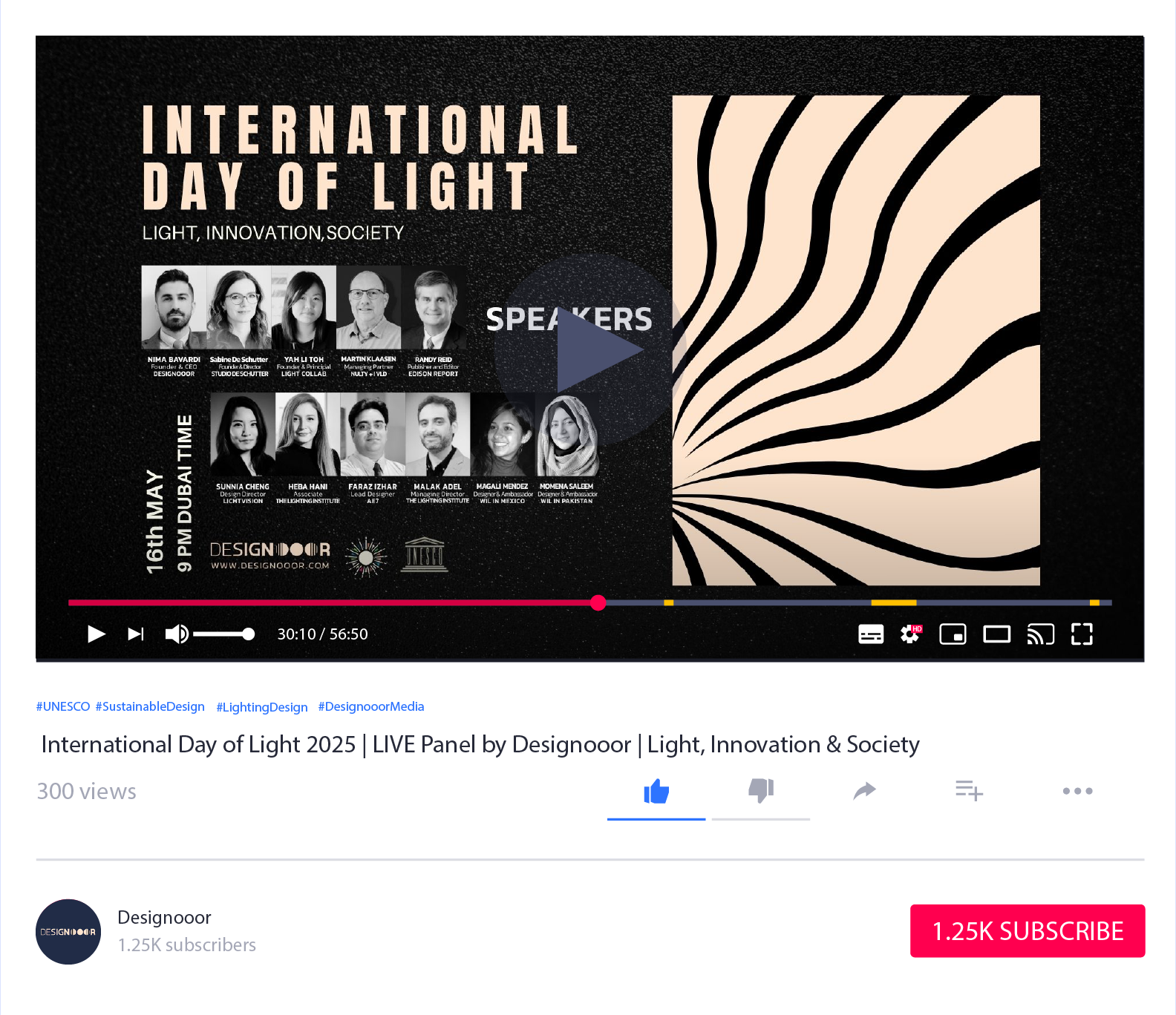 International Day of Light 2025 | LIVE Panel by Designooor | Light, Innovation & Society