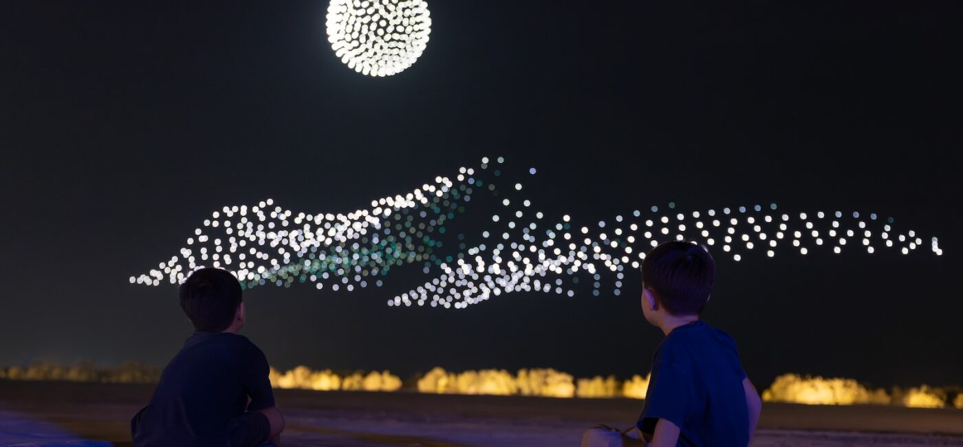 Manar Abu Dhabi 2025 Tracing Light Across a Moving Desert: Manar Abu Dhabi 2025 Image © Image courtesy of Department of Culture and Tourism Abu Dhabi & Public Art Abu Dhabi Iregular - " As Water Falls Encor Studio - " Alcove Ltd" KAWS - " Holiday Abu Dhabi" Maitha Hamdan - "Breath of the Same Place" Shaikha Al Mazrou - "Contingent Object" Lachlan Turczan - "Veil I" DRIFT - "Whispers" Ezequiel Pini (A.K.A. SIX N. FIVE) - "Skyward" DRIFT - "Unfold" DRIFT - "Wind of Change" Designooor Hamed Mahzoon