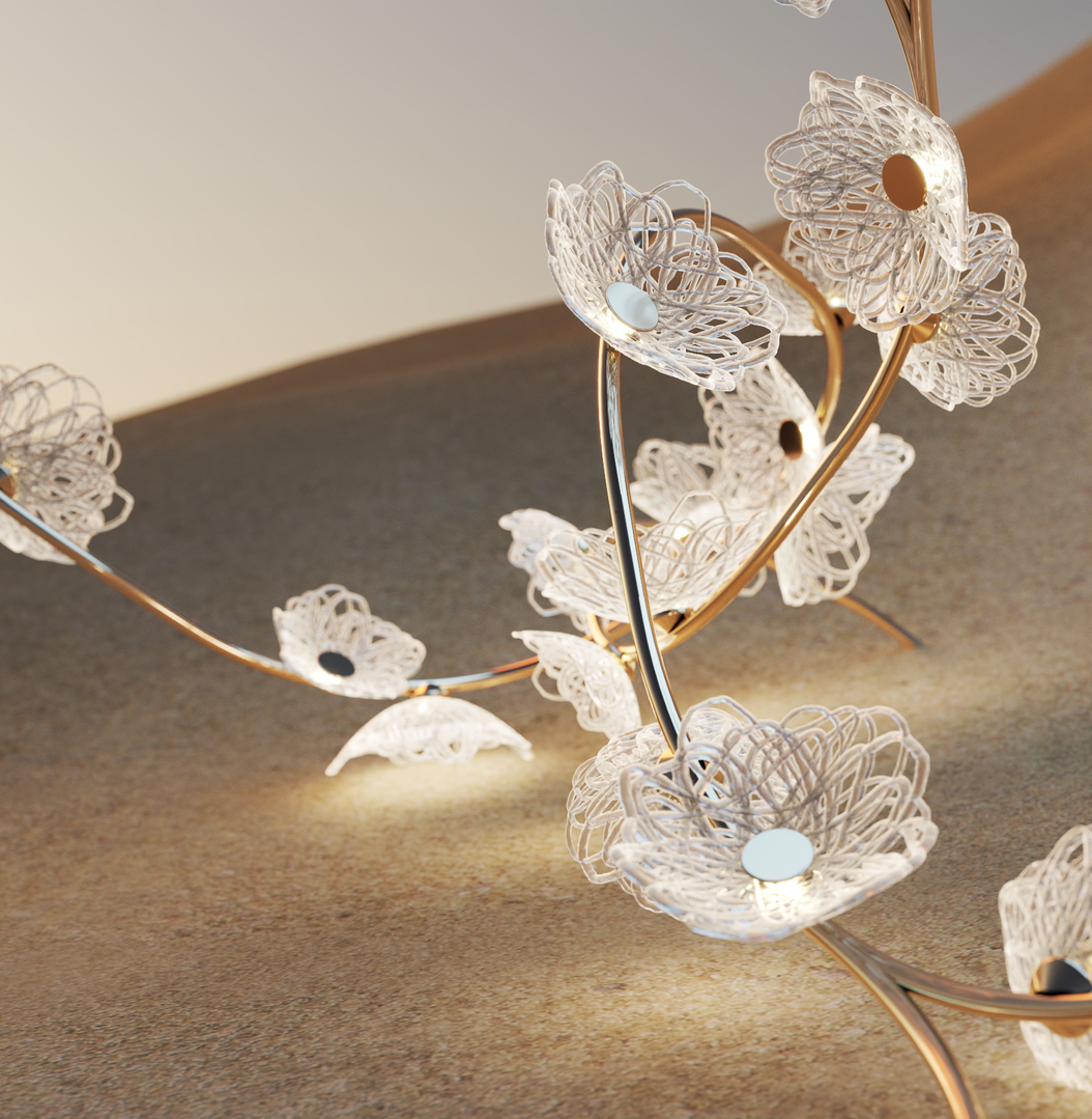 Rosa Lighting Rosa Brand: Lasvit Designer: Martin Gallo Author: Hamed Mahzoon Designooor Lighting Media