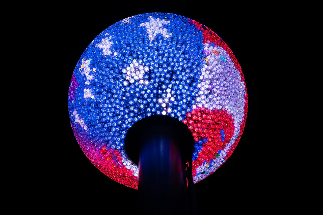 This image provided by America250 in December 2025 shows the New Year's Eve ball designed for the U.S.'s 250th year.Damon Haimoff/America250 via AP - New Year’s Eve 2026 lighting and fireworks celebrations across international cities, showcasing architectural lighting, urban illumination, projection mapping, drones, and public space light design. Visual documentation of global New Year events in the United Arab Emirates, Australia, United States, United Kingdom, France, Germany, Italy, Singapore, Thailand, Japan, and South Korea. Written by Hamed Mahzoon. Media: Designooor lighting media and academy.