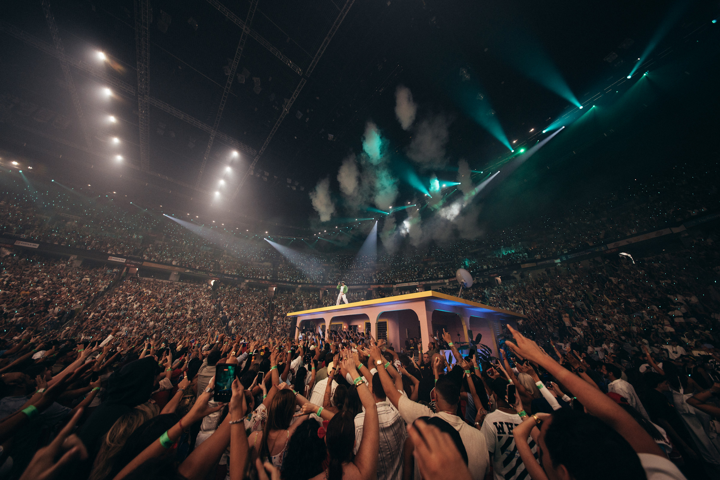 Lighting Design Company: Sturdy. Executive Producer: Kevin Henry Creative Director: Adrian Martinez Stage Render Artist: Ben Caires Junior Creative: Noah Hernandez Project Coordinator: Flo Singer Head of Content: Jasper Heenan Content Directors: Natalie Hall, Justin Sanchez CGI Technical Lead: Jon Denton Screen Producer: Vishal Sharma Technical Drawings: Mathew Geasey, Bryan Seigel Lighting Designer: Marcus Jessup Assistant Lighting Designer: Kevin Rodriguez Lighting Programmer: Eliot Jessep Assistant Lighting Programmers: Louis Choisy, Caleb Coble Previs Artist: Pablo de Larrañaga Aramoni Concept Artist: Caleb Westwood 3D Animators: Aaron, Valdemaras Dzengo, Edwin Fuhrmann, Max Johnson, Charly Chapman 3D Editors: Will Mendez, Kai Shinomura 3D Artist: Adrian Duran, Kai Shinomura Editors: Parker Schmidt, Zach Okami, Bazzbros VJ: Mandy Pagan Lighting Director: Krizia Velez Scenic Art Director: Monica Monserrate Project Management Consultant: Alex Rollier Bad Bunny Puerto Rico Residency 2025 Designooor - Hamed Mahzoon