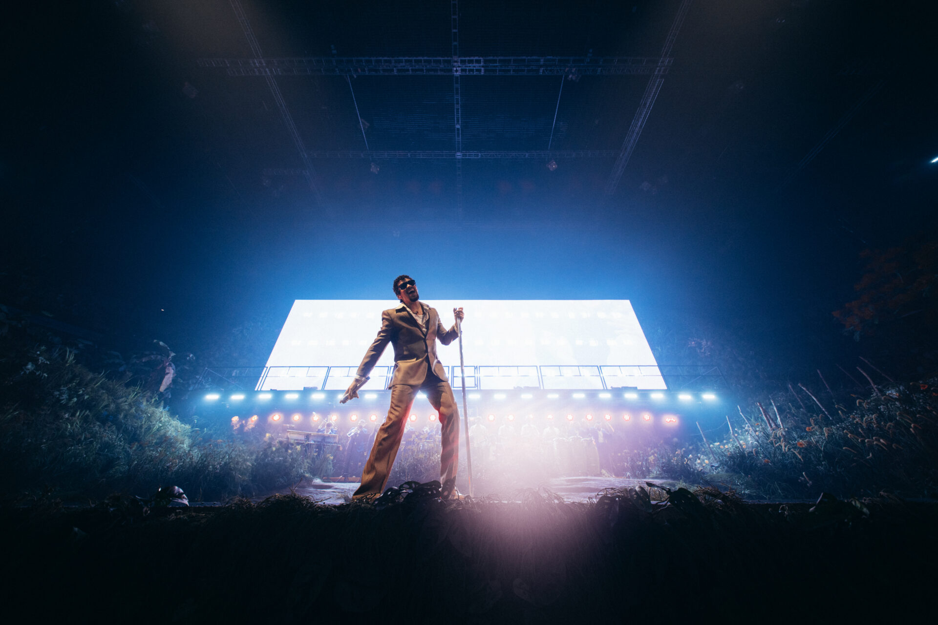 Lighting Design Company: Sturdy. Executive Producer: Kevin Henry Creative Director: Adrian Martinez Stage Render Artist: Ben Caires Junior Creative: Noah Hernandez Project Coordinator: Flo Singer Head of Content: Jasper Heenan Content Directors: Natalie Hall, Justin Sanchez CGI Technical Lead: Jon Denton Screen Producer: Vishal Sharma Technical Drawings: Mathew Geasey, Bryan Seigel Lighting Designer: Marcus Jessup Assistant Lighting Designer: Kevin Rodriguez Lighting Programmer: Eliot Jessep Assistant Lighting Programmers: Louis Choisy, Caleb Coble Previs Artist: Pablo de Larrañaga Aramoni Concept Artist: Caleb Westwood 3D Animators: Aaron, Valdemaras Dzengo, Edwin Fuhrmann, Max Johnson, Charly Chapman 3D Editors: Will Mendez, Kai Shinomura 3D Artist: Adrian Duran, Kai Shinomura Editors: Parker Schmidt, Zach Okami, Bazzbros VJ: Mandy Pagan Lighting Director: Krizia Velez Scenic Art Director: Monica Monserrate Project Management Consultant: Alex Rollier Bad Bunny Puerto Rico Residency 2025 Designooor - Hamed Mahzoon